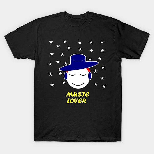 music lover cute guy T-Shirt by Chandan